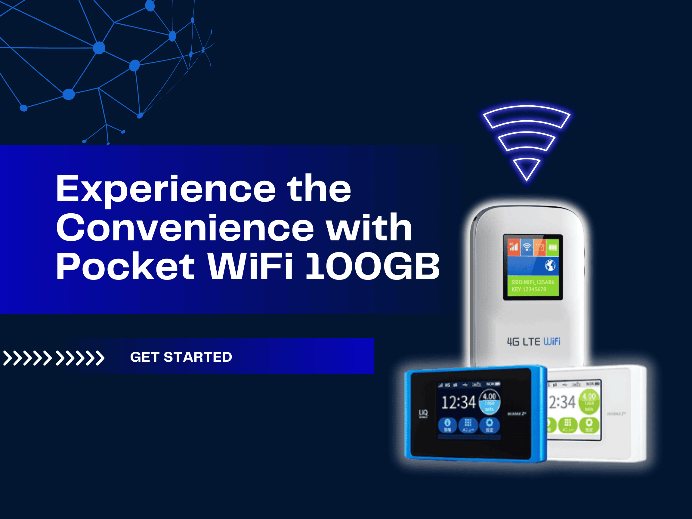 Experience the Convenience with Pocket WiFi 100GB Plan