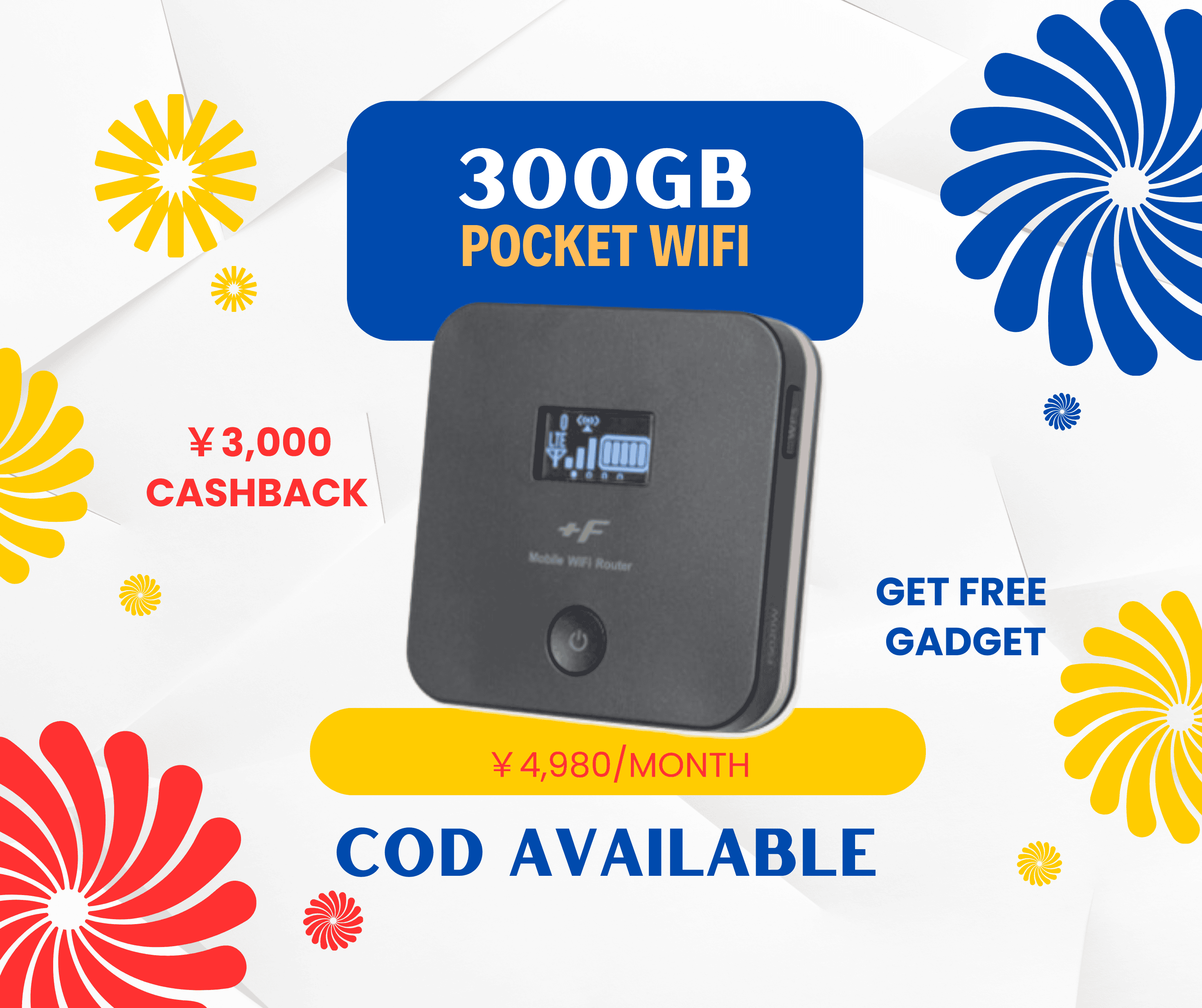 300GB Pocket WiFi – Ultimate Internet Solution!