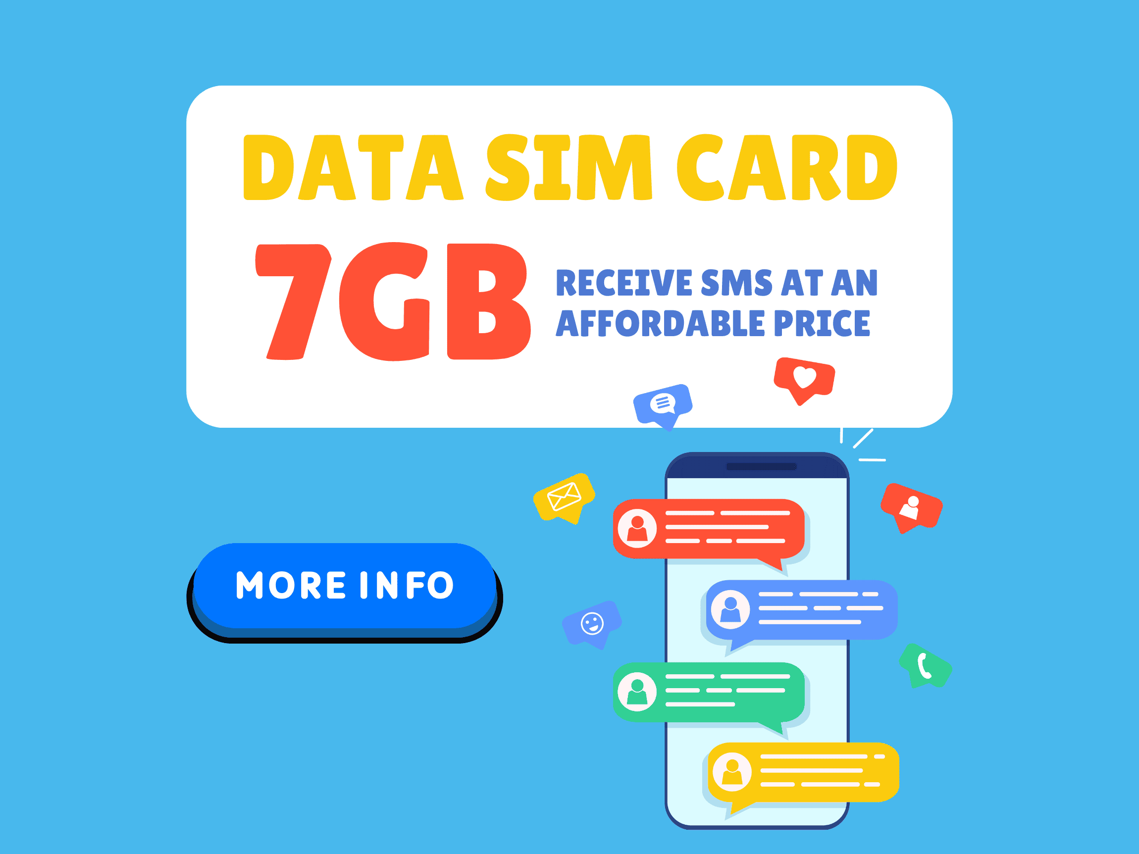 Get the Best Deals with Data Sim Card 7GB