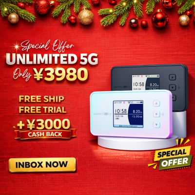 Christmas sale - Unlimited 5G pocket wifi